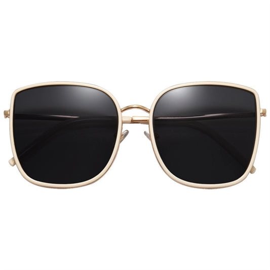 Oversized Square Metal Frame Sunglasses