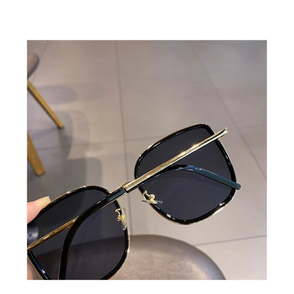 Oversized Square Metal Frame Sunglasses