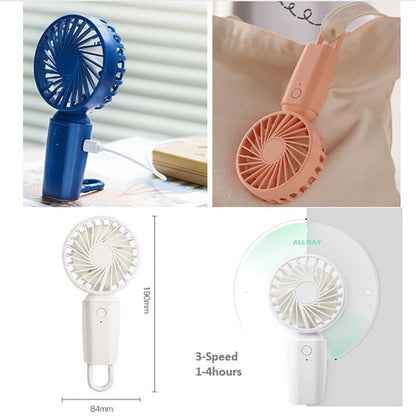 Mini Handheld USB Fan With Carabiner
