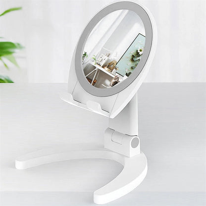 Foldable Phone Holder with Mirror