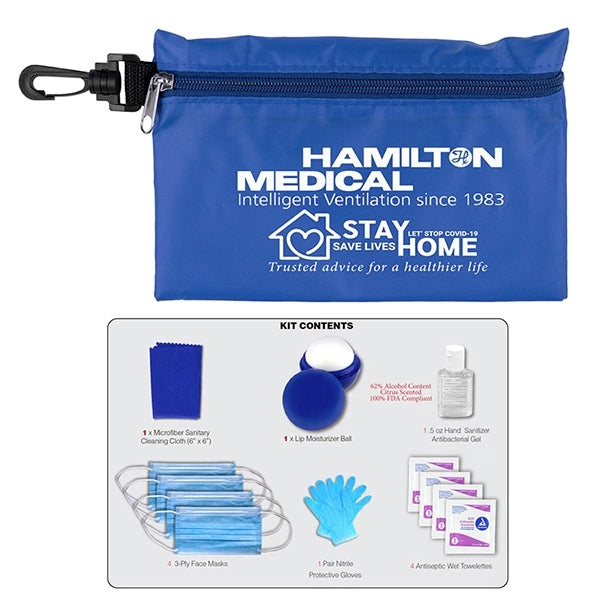 Ariel 12 Piece First Aid Safety Kit in Zipper Pouch with