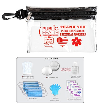 Ariel 12 Piece First Aid Safety Kit in Zipper Pouch with