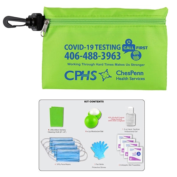 Ariel 12 Piece First Aid Safety Kit in Zipper Pouch with