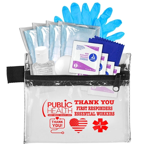 Ariel 12 Piece First Aid Safety Kit in Zipper Pouch with