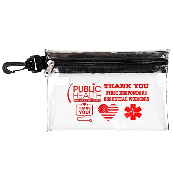 Ariel 12 Piece First Aid Safety Kit in Zipper Pouch with