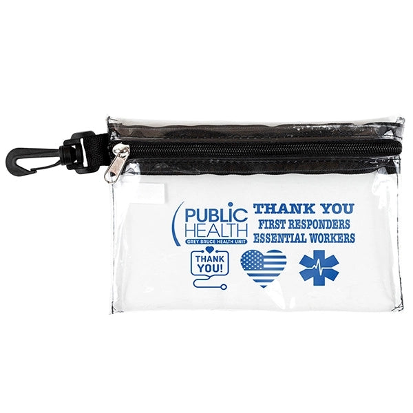 Hydra Protective Face & Gloves First Aid Kit in Zipper Pouch