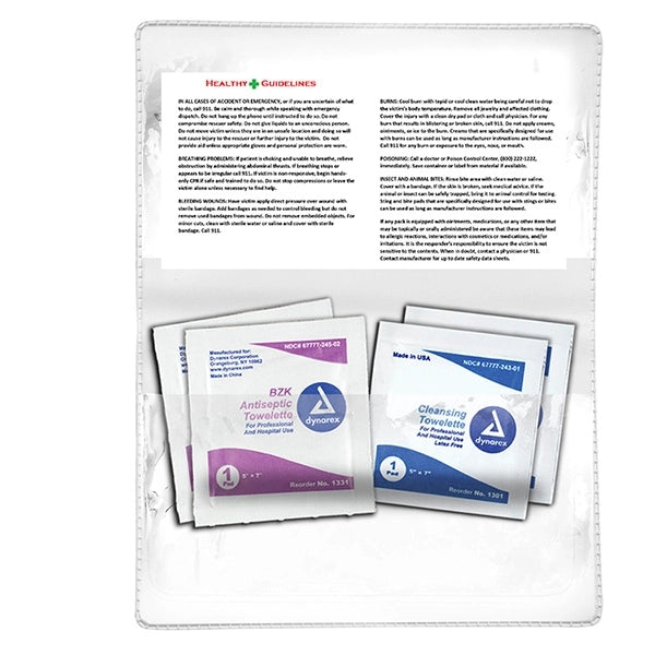 Crescent First Aid Antiseptic & Disinfectant Wipes Pack
