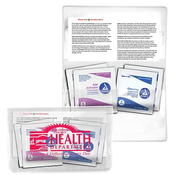 Crescent First Aid Antiseptic & Disinfectant Wipes Pack