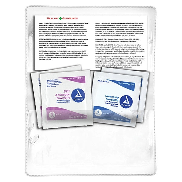 Crescent First Aid Antiseptic & Disinfectant Wipes Pack