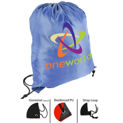 Rock'it 3-Day 210D Polyester Cinch Backpack Drawstring Bag