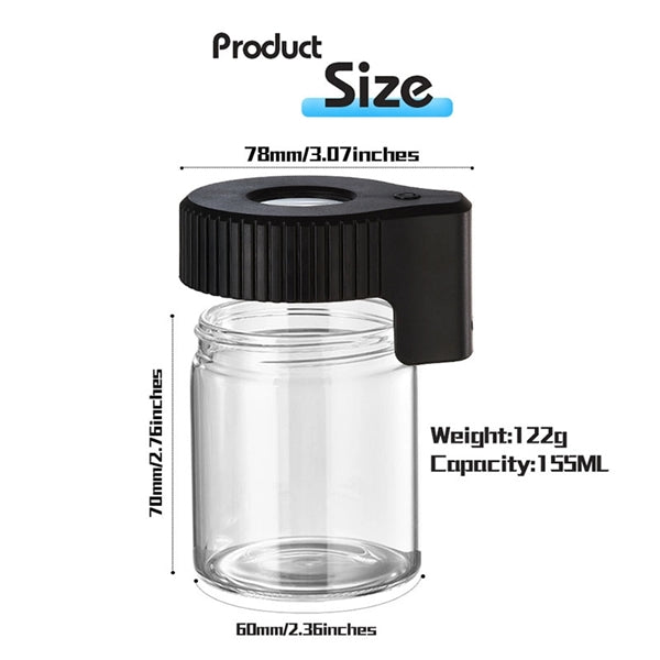 Transparent Glass Storage Jar