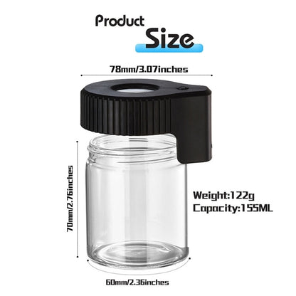 Transparent Glass Storage Jar
