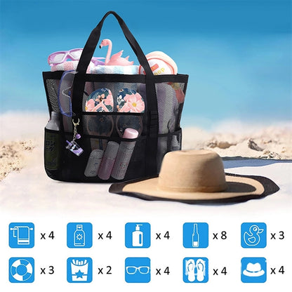 Large Mesh Beach Tote Bag