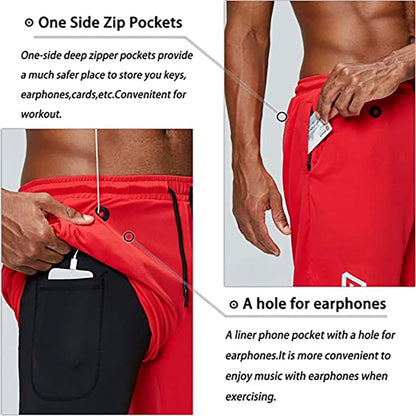 Mens Shorts with Phone Pocket