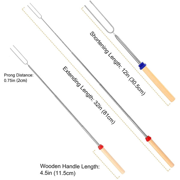 Telescoping Smores BBQ Forks