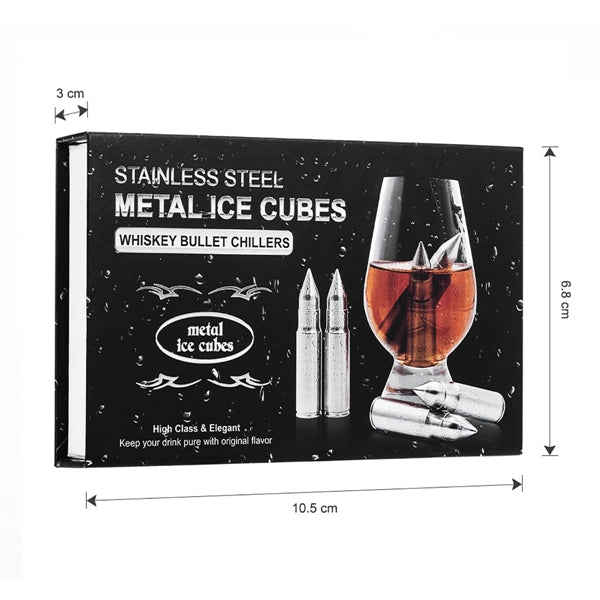 Bullet Whiskey Chillers Stones With Tong