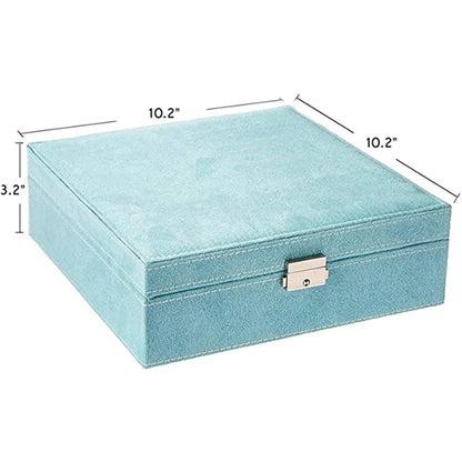 Two-Layer Jewelry Box Organizer Display Storage Case