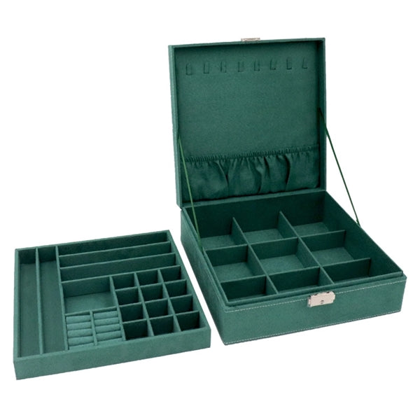 Two-Layer Jewelry Box Organizer Display Storage Case