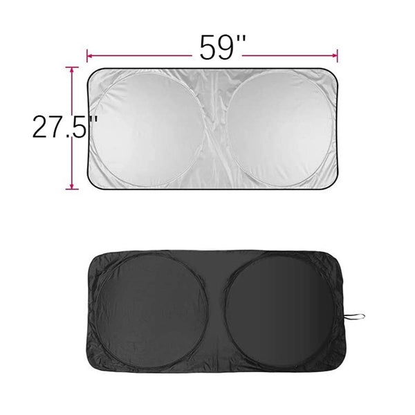 Car Sun Shade With A Pouch