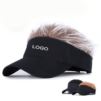 Wig Peaked Baseball Hat with Spiked Hairs