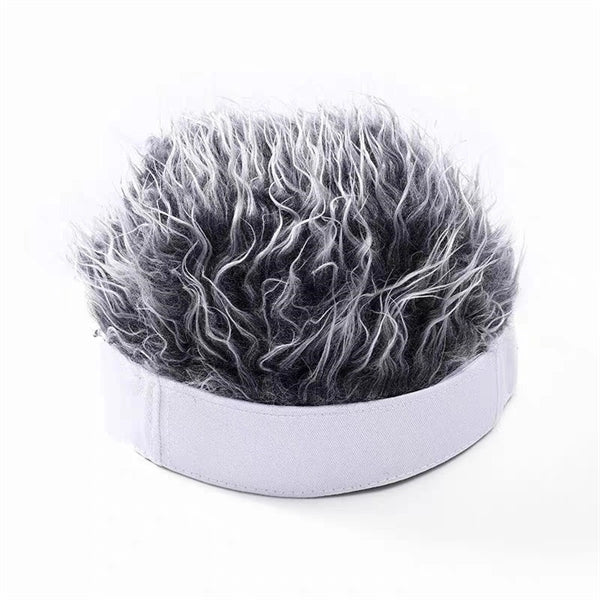 Wig Peaked Baseball Hat with Spiked Hairs