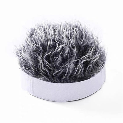 Wig Peaked Baseball Hat with Spiked Hairs