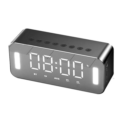 LED Mirror Digital Alarm Clock Time Display Table Wireless S