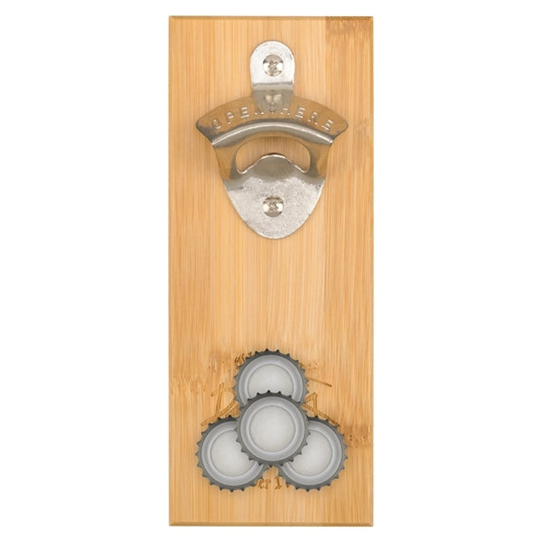 Magnetic Bamboo Wall Mounted Bottle Opener