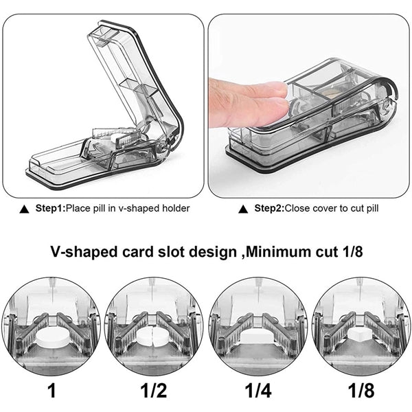 Pill Splitter with Stainless Steel Blade