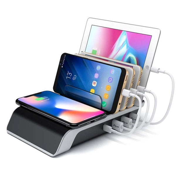 Desktop Charger Station With Wireless Charging