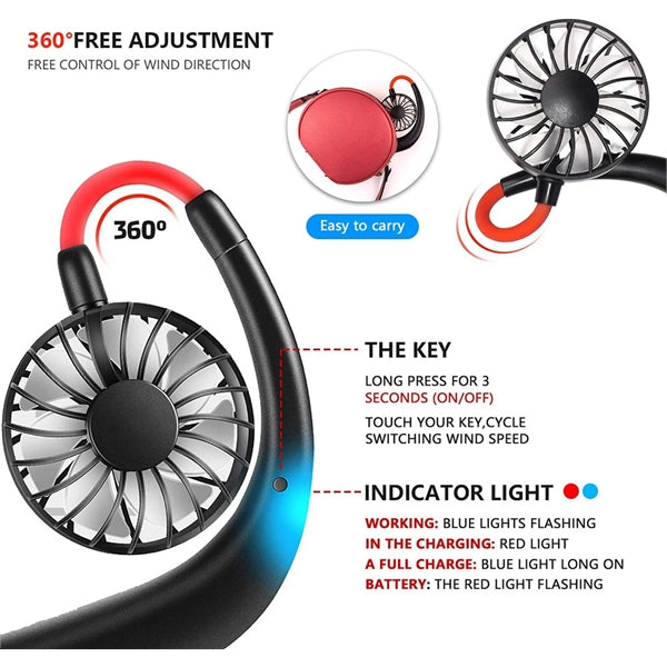 Portable Hand Free Neck Fan