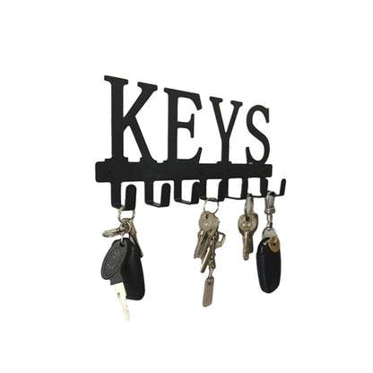 Black Metal Wall Mounted Key Holder