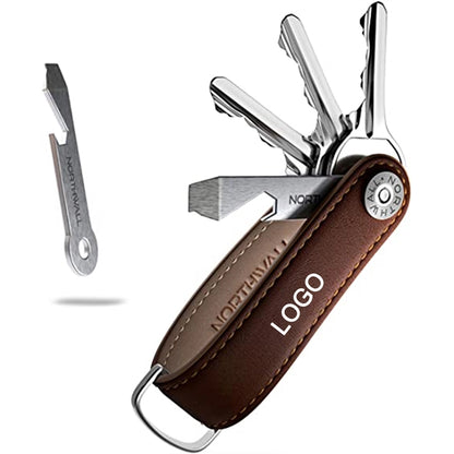 100% Real Leather Compact Key Holder