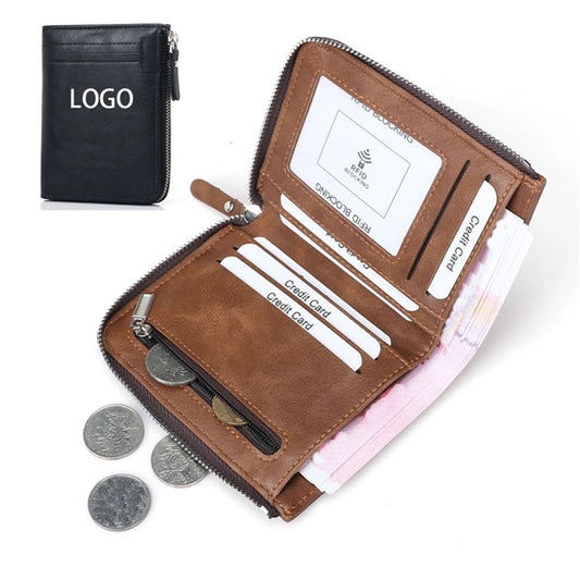 Leather Zipper Wallet