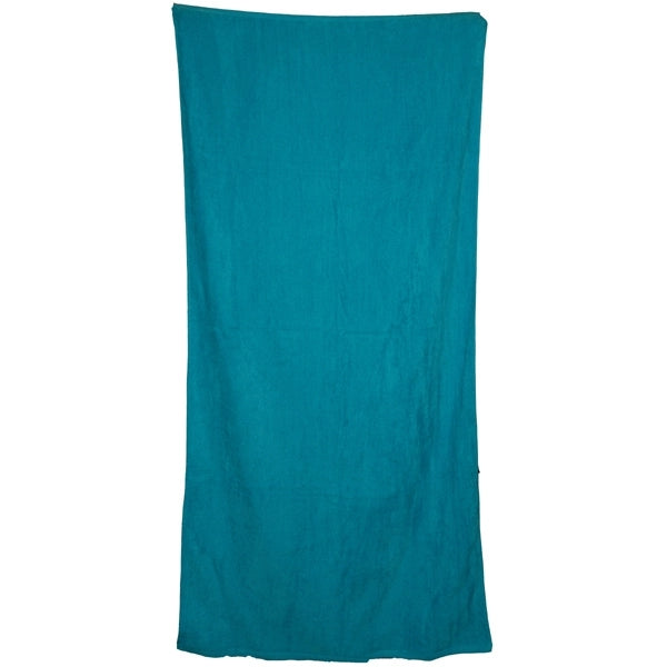 Turquoise 32x64 Terry Cotton Beach Towels.