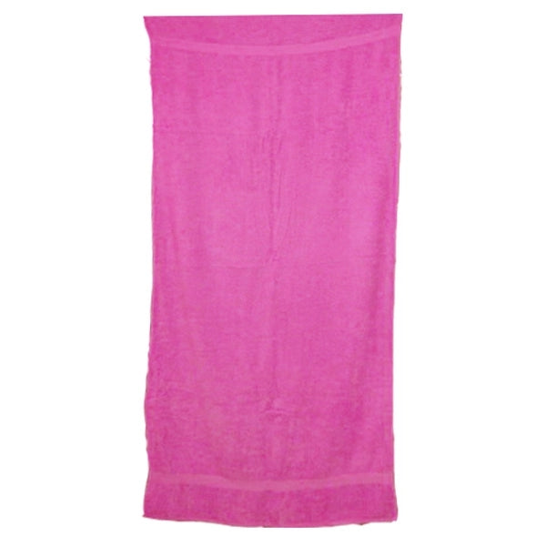 Neon Pink 32x64 Terry Cotton Beach Towels.