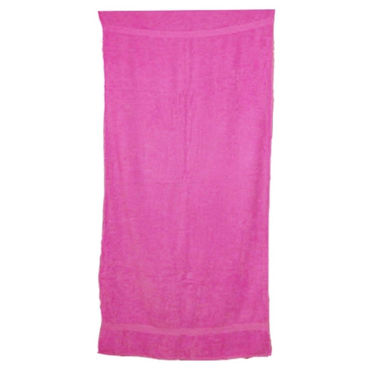 Neon Pink 32x64 Terry Cotton Beach Towels.