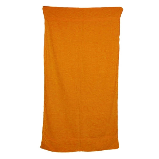 Orange 32x64 Terry Cotton Beach Towels.