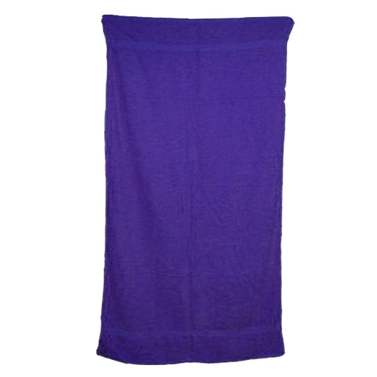 Purple 32x64 Terry Cotton Beach Towels.