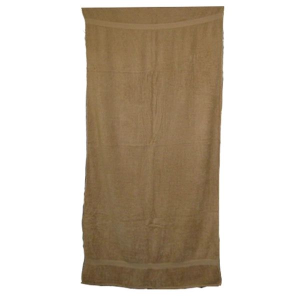 Tan 32x64 Terry Cotton Beach Towels.