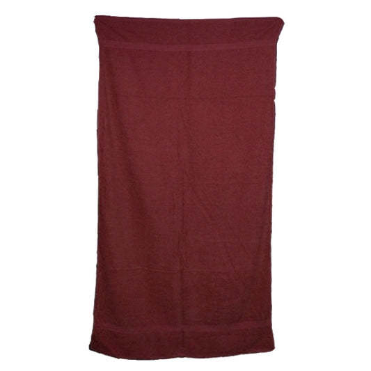 Burgundy 34x70 Terry Cotton Beach Towels.