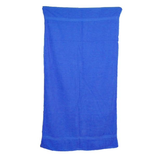 Caribbean Blue 34x70 Terry Cotton Beach Towels.