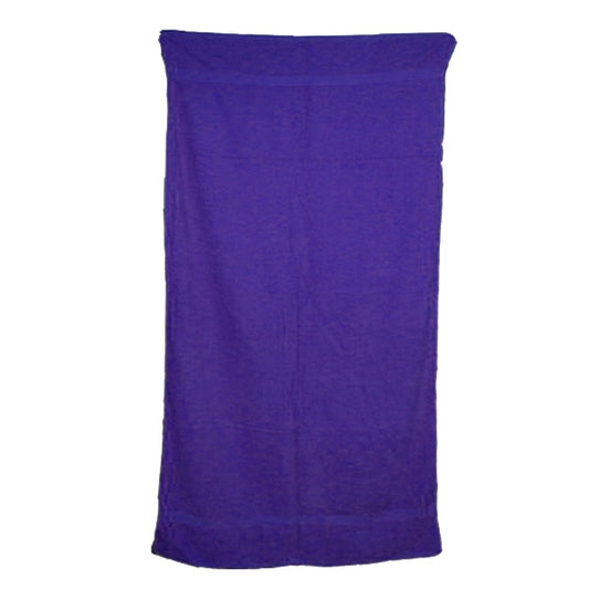 Purple 34x70 Terry Cotton Beach Towels.