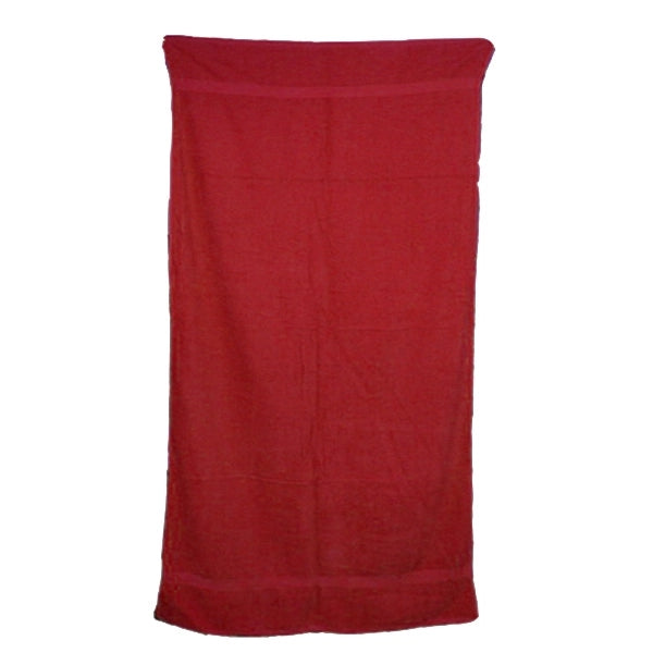 Salsa Red 34x70 Terry Cotton Beach Towels.