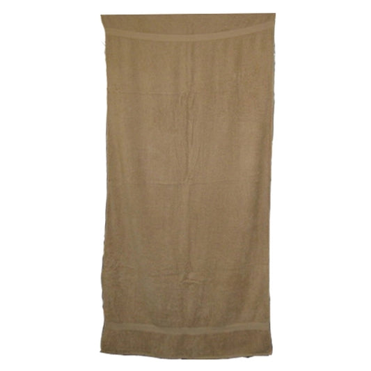 Tan 34x70 Terry Cotton Beach Towels.