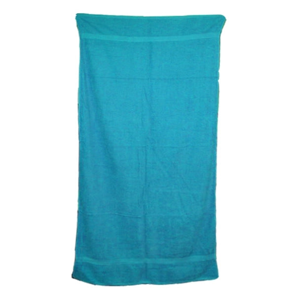 Turquoise 34x70 Terry Cotton Beach Towels.