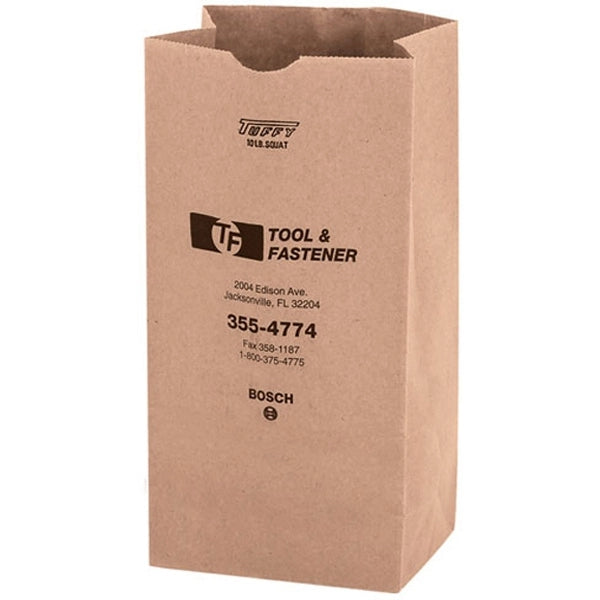 Natural Kraft Heavyweight Nail & Coin Bag 10 lb - Flexo Ink