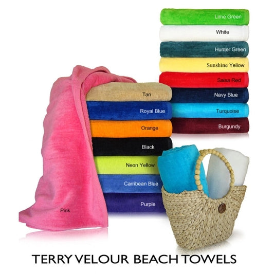 32x64 Terry Velour Beach Towels 16lb/doz.