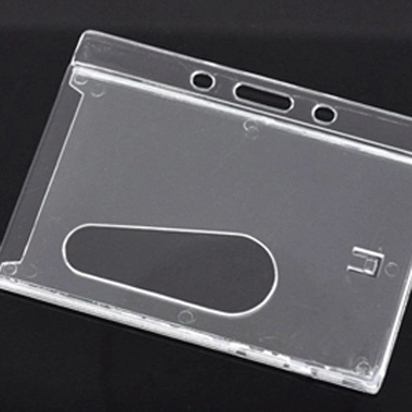 Vertical Hard Plastic ID Badge Holder