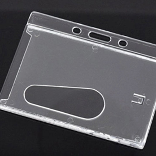 Vertical Hard Plastic ID Badge Holder